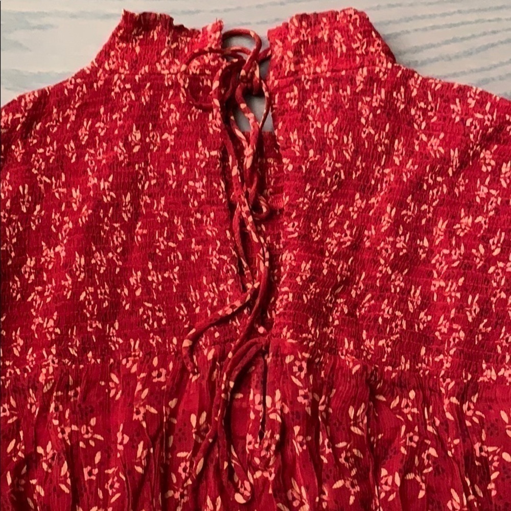 NWT Free People Roma Floral Sheer Blouse - Picture 6 of 8